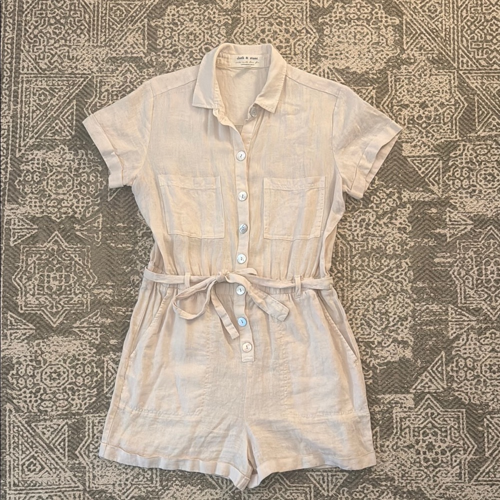 Cloth & Stone Safari Linen Romper